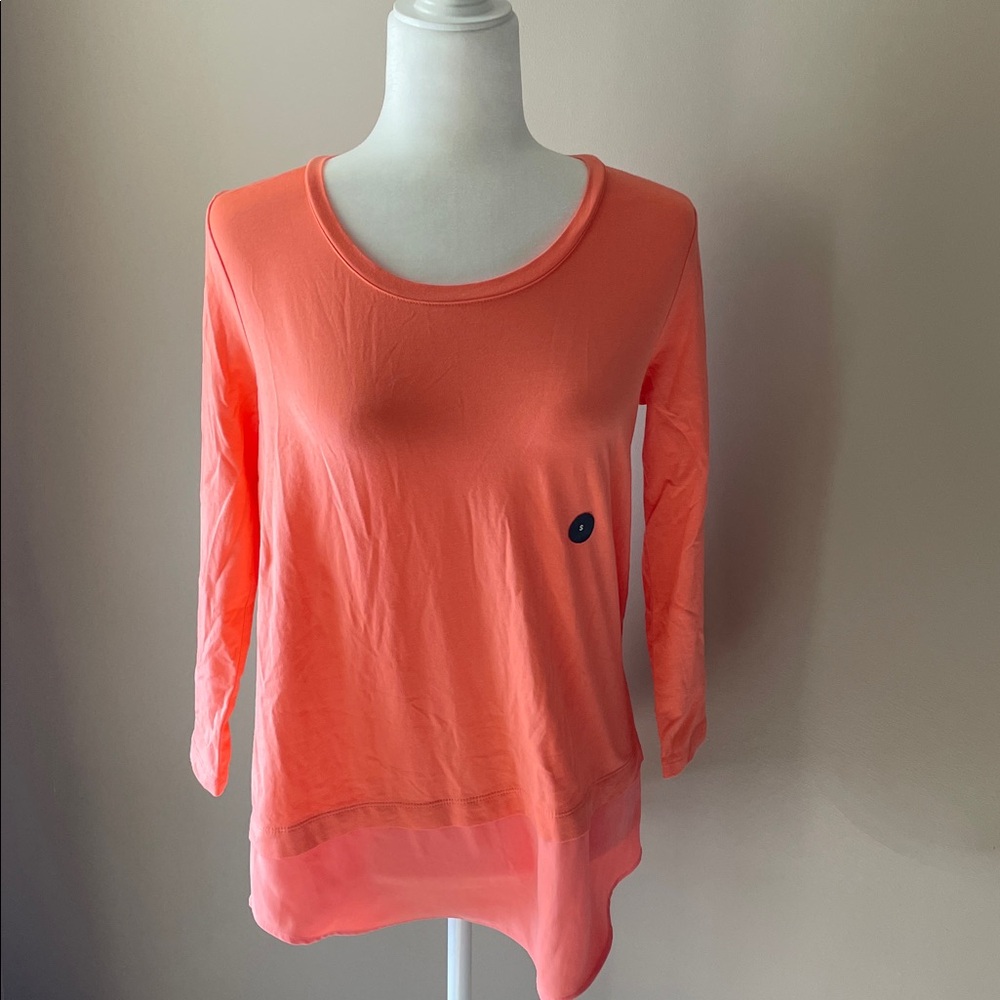 NWT Lands End coral pink top women small
